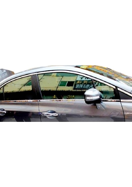 Honda Civic 9 Cam Çerçevesi 12 Parça Paslanmaz Çelik 2012-2014 Modeller
