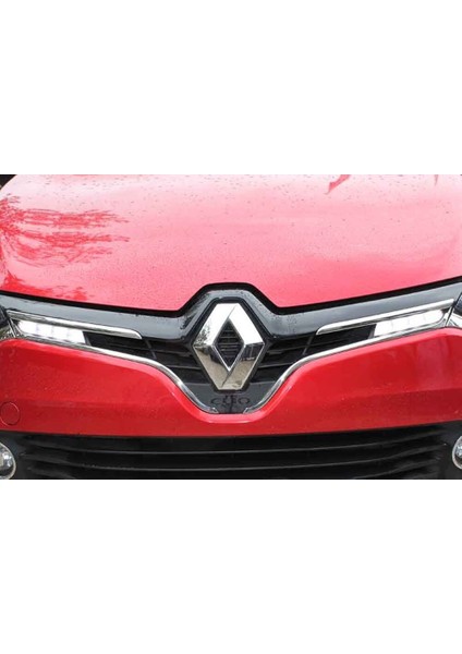 Renault Clio IV Ön Panjur Çıtası U Formlu 2 Parça Paslanmaz Çelik 2013-2016