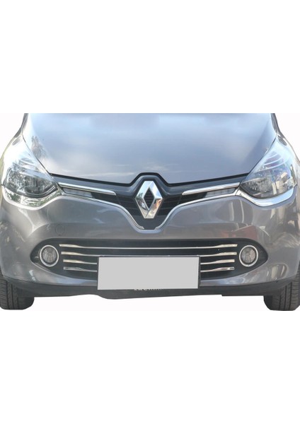 Renault Clio IV Sport Tourer Ön Tampon Çıtası 6 Parça Paslanmaz Çelik 2013 Üzeri Modeller