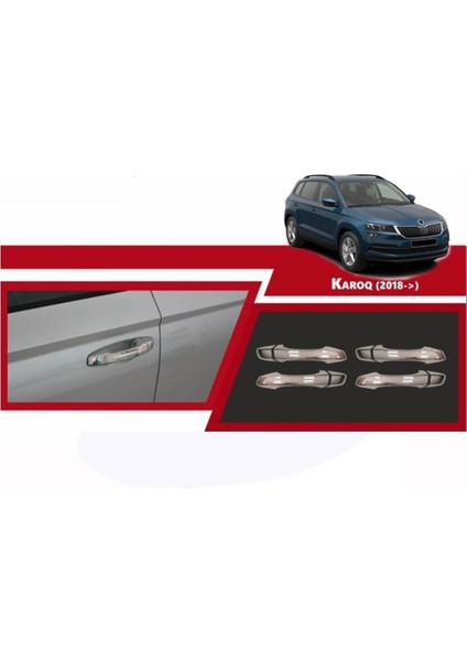 Skoda Karoq Krom Sensörsüz Kapı Kolu 4 kapı 2018-