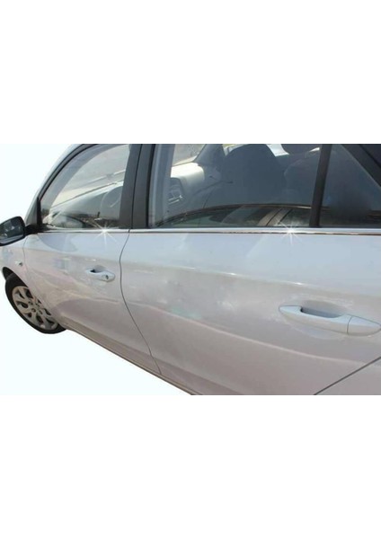 Skoda Rapid Cam Çıtası 4 Parça Paslanmaz Çelik Sedan 2013 Üzeri Modeller