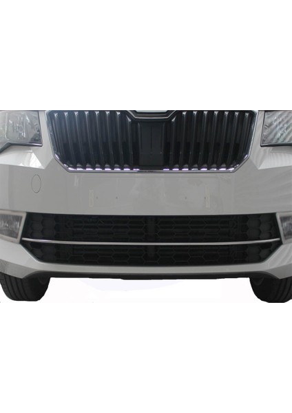 Skoda Super B8 Krom Ön Tampon Çıtası 2015-2019