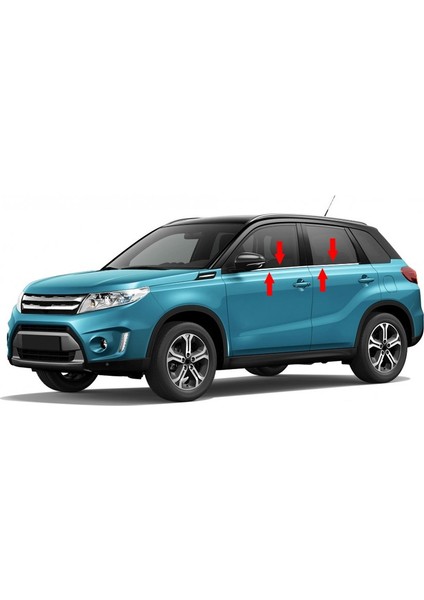 Suzuki Vitara 4 Cam Çıtası 4 Parça Paslanmaz Çelik 2016 Üzeri Modeller