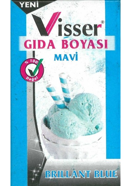 Visser Toz Gıda Boyası 9 Gram - Mavi