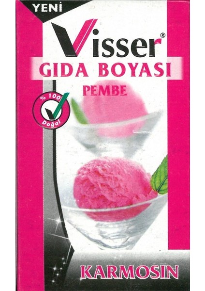 Visser Toz Gıda Boyası 9 Gram - Pembe