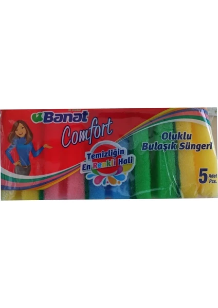 Comfort 5'Li Renkli Bulaşık Süngeri