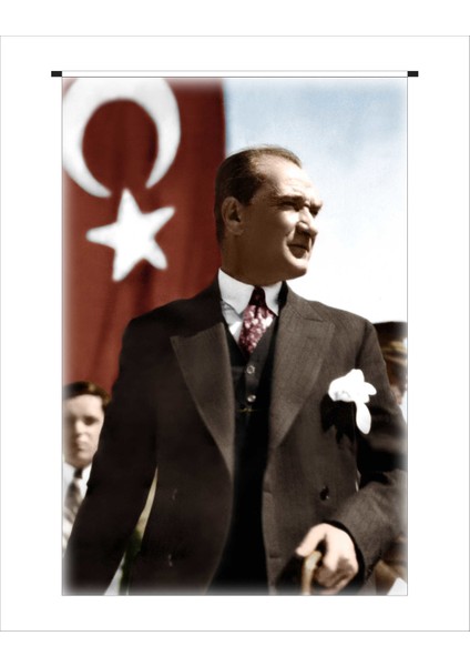 Gönder Bayrak Atatürk Posteri Raşel Kumaş - 200 x 300 cm