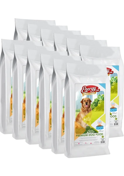 Energy Premium Kuzulu & Pirinçli Köpek Maması - 180 kg - 12 Paket