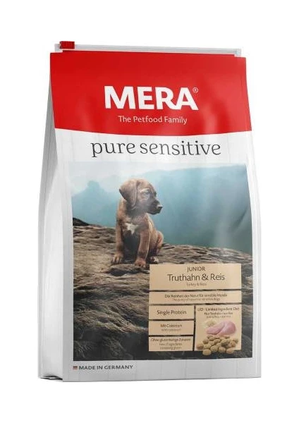 Meradog Pure Junior Hindili Pirinçli Yavru Köpek Maması 12,5 Kg