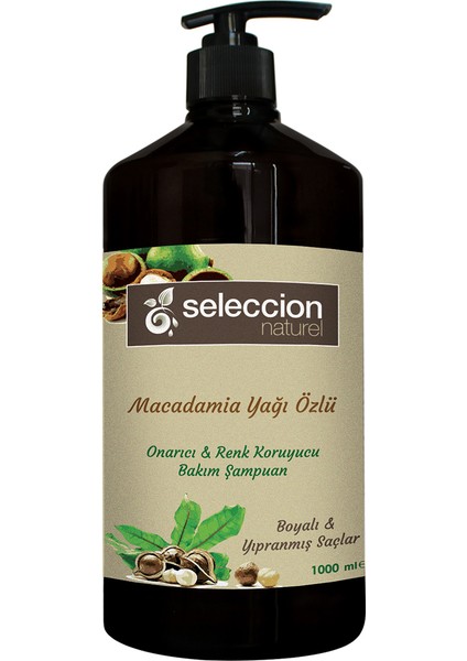 Natural Macadamia Yağı Özlü Şampuan 1000 ml