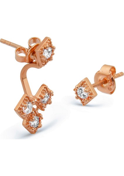 Zirkon Taşlı Gümüş Küpe K031301