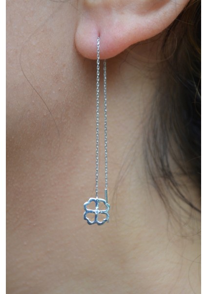 Yoncalı Gümüş Zincir Küpe fiyatları