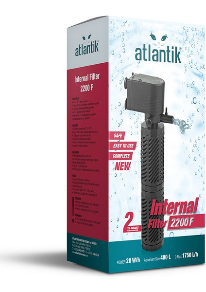 Akvaryum İç Filtre 2200F 20W