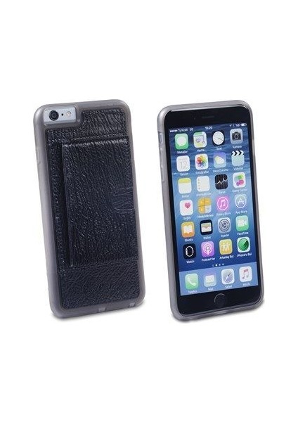 iPhone 6 Plus Deri Arka Koruma Paneli Siyah PCL-P11