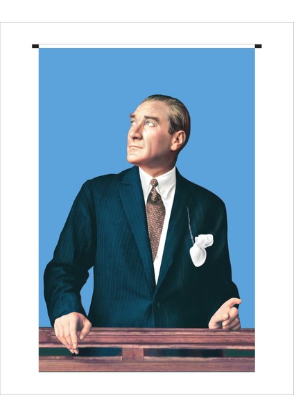 Gönder Bayrak Atatürk Posteri Raşel Kumaş - 200 x 300 cm