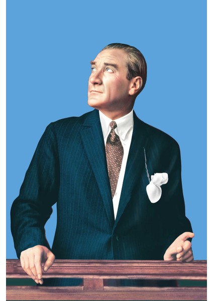 Gönder Bayrak Atatürk Posteri Raşel Kumaş - 200 x 300 cm