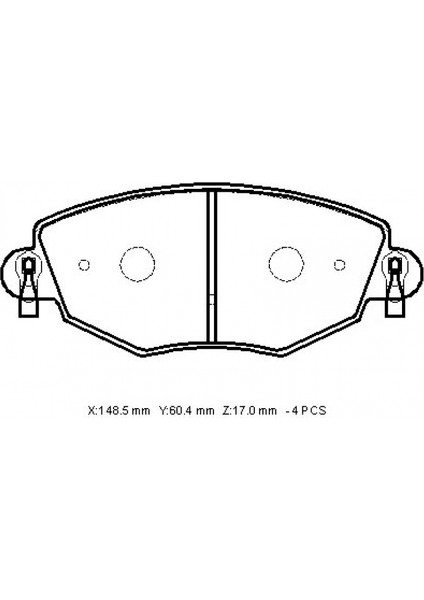 Ford Mondeo- 2001/2004 Ön Fren Balatası (Disk) (148,5X60,4X17) (Bramax)