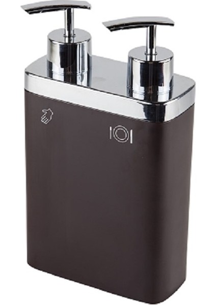 Viva 2'Li Sıvı Sabunluk Kahverengi M-E11-10