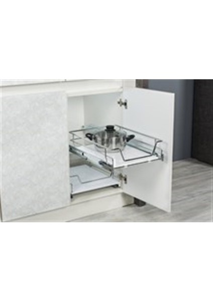 Ahşap Tablali Bağimsiz Teleskopik Rayli Çekmece 60 Cm S-2312