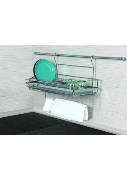 Askılı Tabaklik Bardaklık Seti S-4020-C Krom