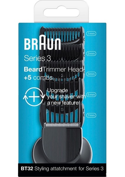 BT32 3 Serisi Tıraş ve Şekillendirme Kırpıcı Başlık + Beş Tarak Beard Trimmer