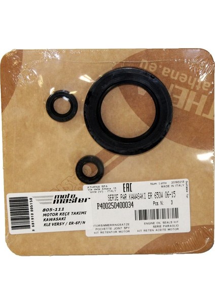 MotoMaster Kawasaki ER-6F 650 ABS Motor Keçe Takımı (2006-2015)