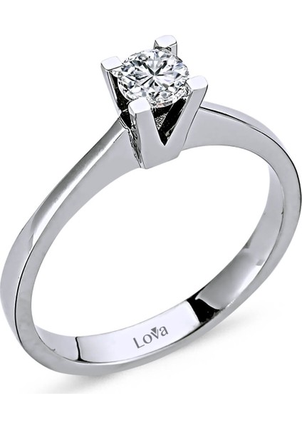 Lova E Renk 0,26 Karat Pırlanta Tektaş Yüzük 1020005