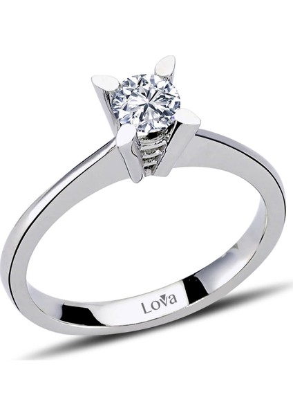 Lova E Renk 0,32 Karat Pırlanta Tektaş Yüzük 1020042