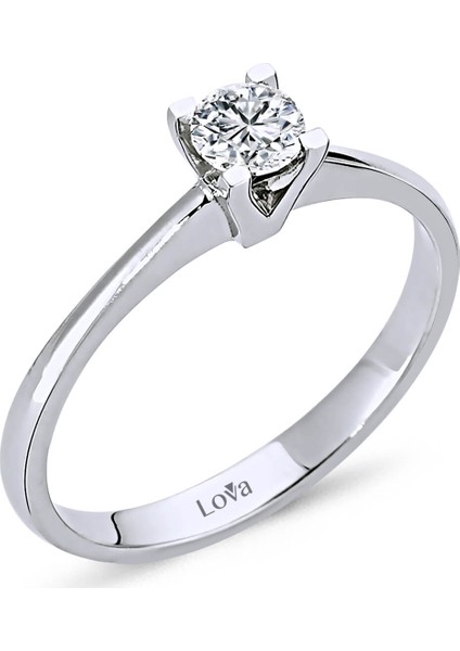 Lova E Renk 0,27 Karat Pırlanta Tektaş Yüzük 1020099
