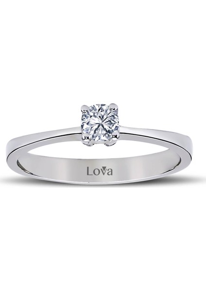 Lova F Renk 0,25 Karat Pırlanta Tektaş Yüzük 1020109