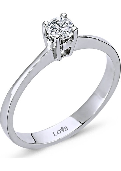 Lova F Renk 0,25 Karat Pırlanta Tektaş Yüzük 1020109