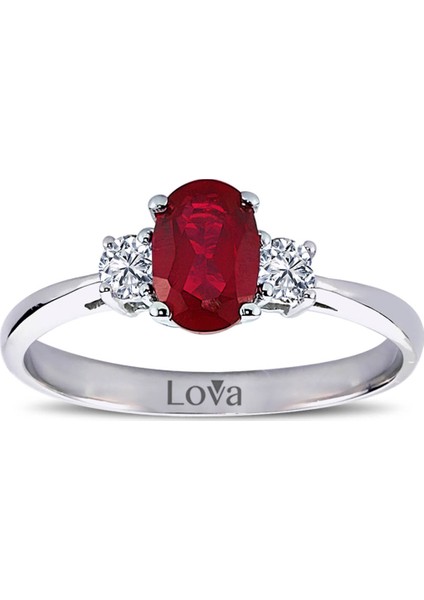lı Oval Yakut Yüzük 1020226