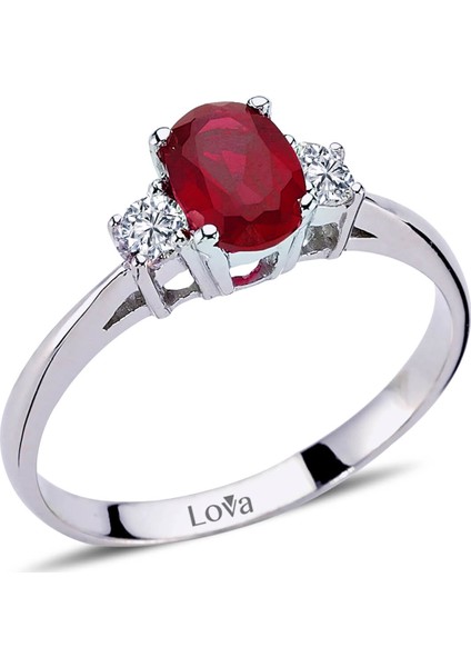 lı Oval Yakut Yüzük 1020226