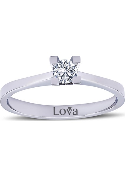 Lova D Renk 0,16 Karat Pırlanta Tektaş Yüzük 1030013