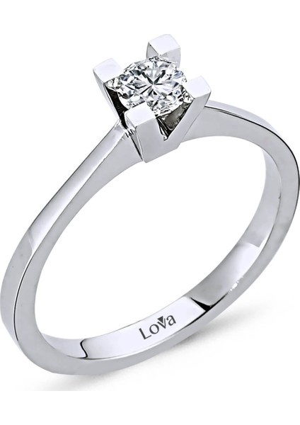 Lova E Renk 0,25 Karat Pırlanta Tektaş Yüzük 1030024