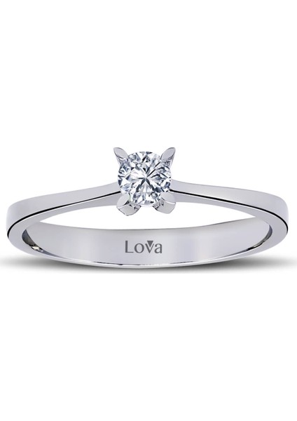 Lova D Renk 0,18 Karat Pırlanta Tektaş Yüzük 1030042