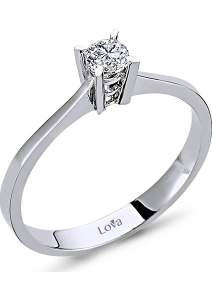 Lova D Renk 0,18 Karat Pırlanta Tektaş Yüzük 1030042