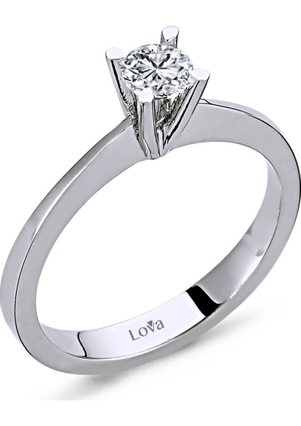 Lova F Renk 0,40 Karat Pırlanta Tektaş Yüzük 1030055