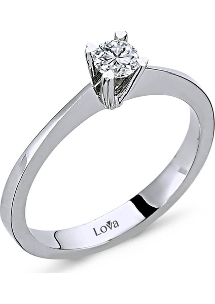 Lova E Renk 0,19 Karat Pırlanta Tektaş Yüzük 1030058
