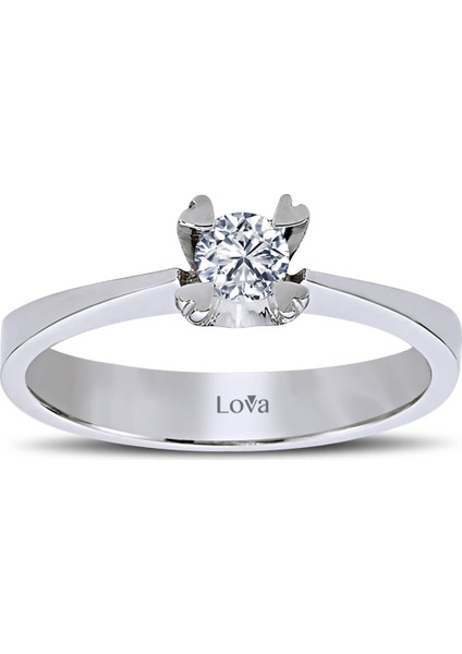 Lova E Renk 0,22 Karat Pırlanta Tektaş Yüzük 1030082