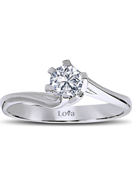 Lova F Renk 0,32 Karat Pırlanta Tektaş Yüzük 1030110