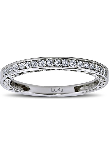 Lova 0,18 Karat Pırlanta Yarımtur Yüzük 1030152