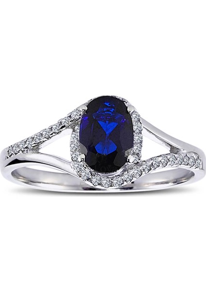 lı Oval Safir Yüzük 1030160