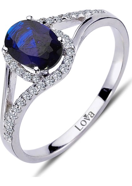 lı Oval Safir Yüzük 1030160