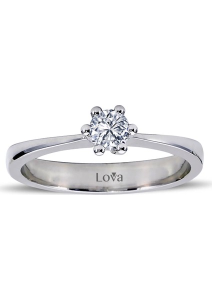 Lova F Renk 0,24 Karat Pırlanta Tektaş Yüzük 1040047
