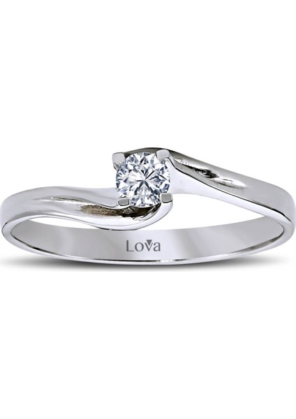 Lova E Renk 0,15 Karat Pırlanta Tektaş Yüzük 1040070