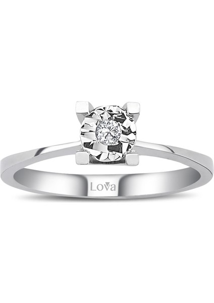Lova 0,50 Karat Efektli Pırlanta Tektaş Yüzük 1040102