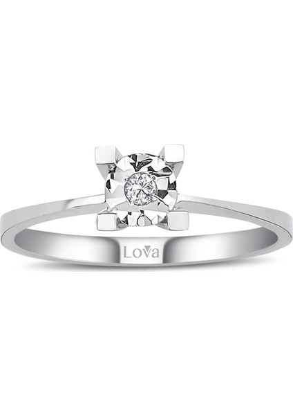 Lova 0,40 Karat Efektli Pırlanta Tektaş Yüzük 1040107