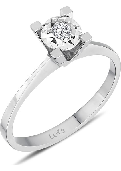 Lova 0,60 Karat Efektli Pırlanta Tektaş Yüzük 1040109 fiyatları