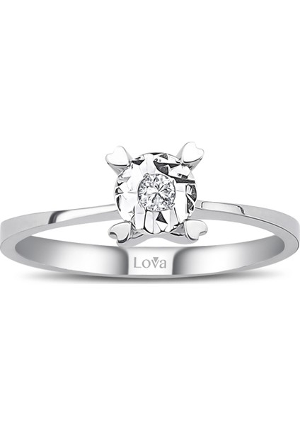 Lova 0,50 Karat Efektli Pırlanta Tektaş Yüzük 1040114